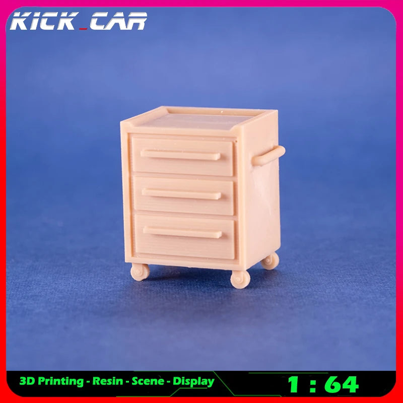 1/64 Scale Resin Tool Cabinet Set for Diorama Scenes