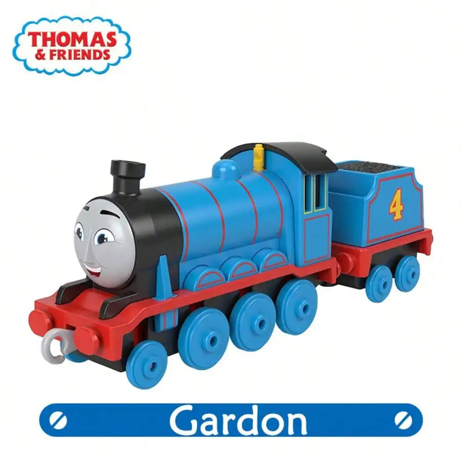 Blue and red Thomas & Friends diecast train character named Gardon