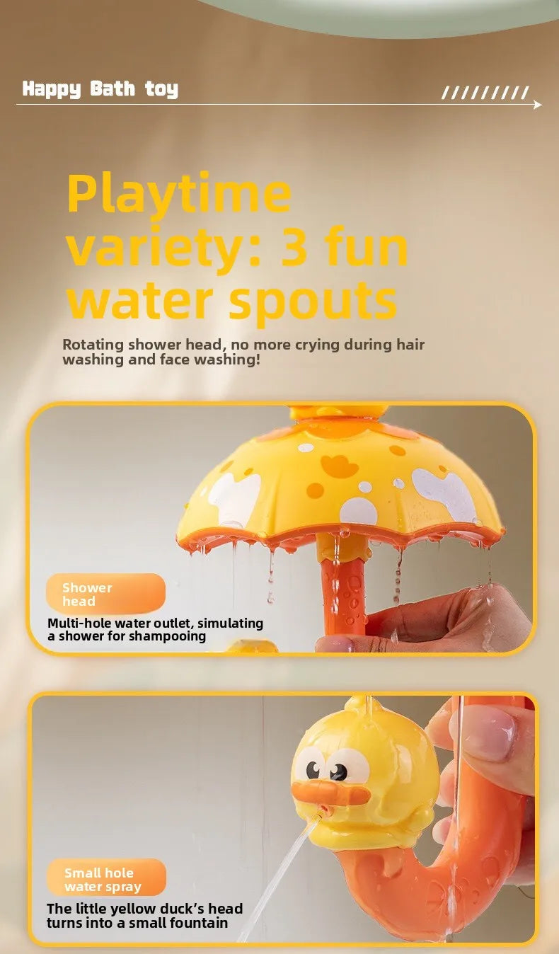 Rotating Water Umbrella Bath Toy for Toddlers – Duck & Dinosaur Sprinklers