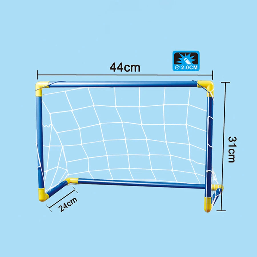 Portable Foldable Soccer Goal Set with Ball and Pump