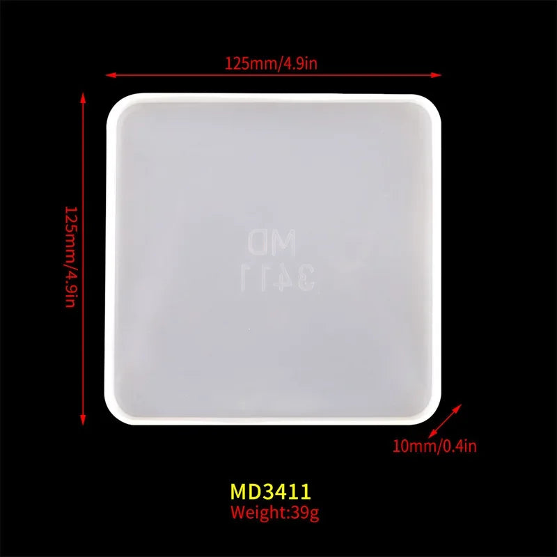 Flower-Shaped Silicone Coaster Mold for Epoxy Resin DIY