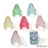 A collection of colorful acrylic alphabet beads in various shades and shapes for jewelry making