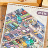 3D City Scene Pet Stickers - Miniature Store & Street View Decals