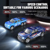 Blue Mini Alloy RC Car with speed control features demonstrating 20%, 50%, and 100% output.