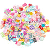 A collection of 30 random resin sweets and charms in various colors and shapes for DIY crafting.