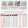 A table showing various finger sizes and corresponding circumference measurements for a Heart-Shaped Cubic Zirconia Ring.