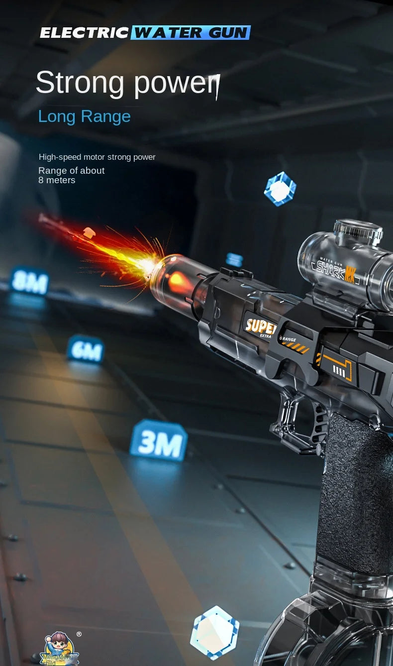 High-Pressure Electric Water Blaster with Flame LED Effect