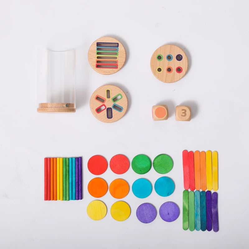 Wooden Shape & Color Sorting Toy for Toddlers
