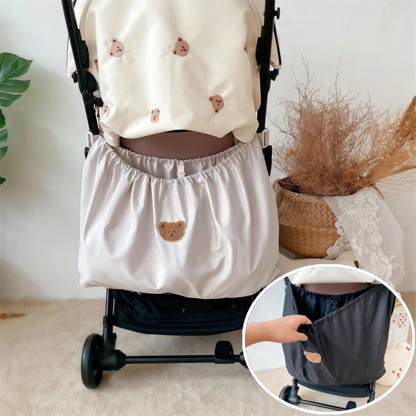 Cartoon Bear Stroller Organizer Bag with Large Capacity