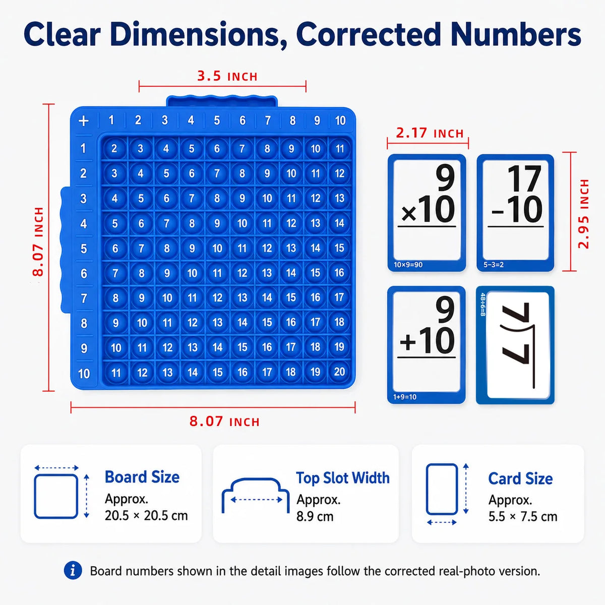 Math Flash Cards and Board Game Set for Kids
