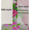 Comparison of old and new style double-sided diamond painting release paper with clear and visible characters.