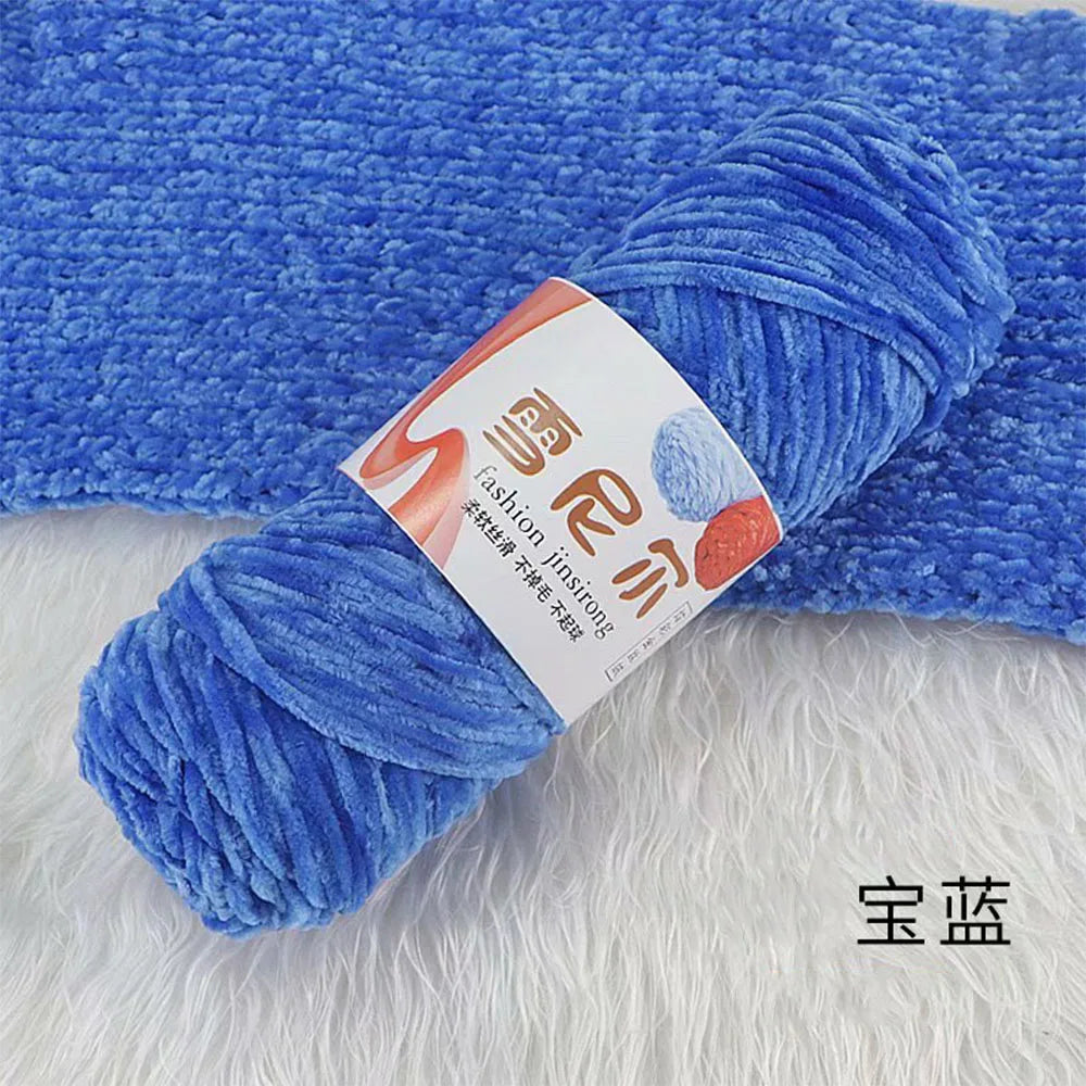 Velvet Chenille Yarn for Plush Crochet Projects