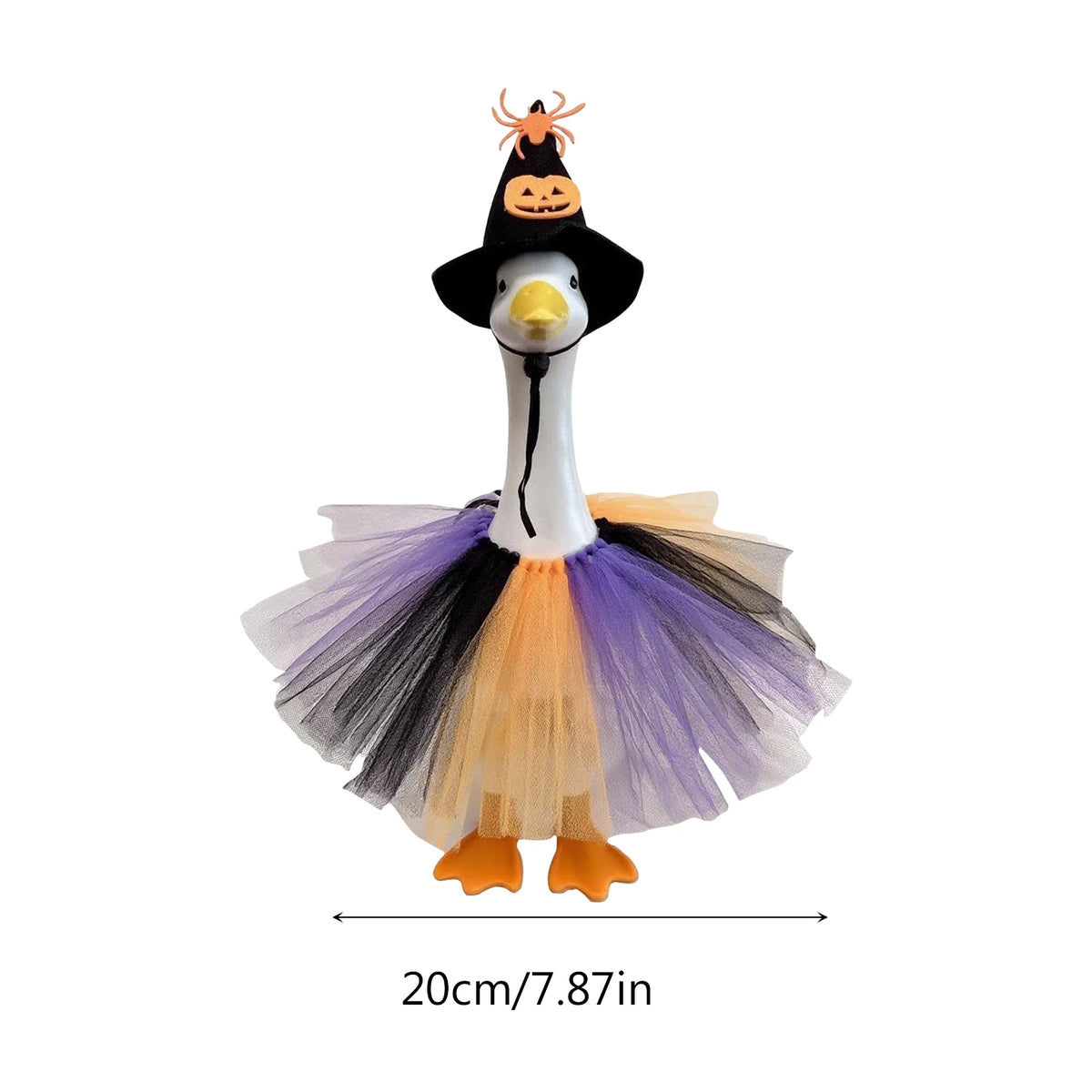 Halloween Porch Goose Costume Set with Witch Hat and Cape