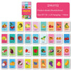 Animal Shape Color & Time Learning Flash Cards for Kids
