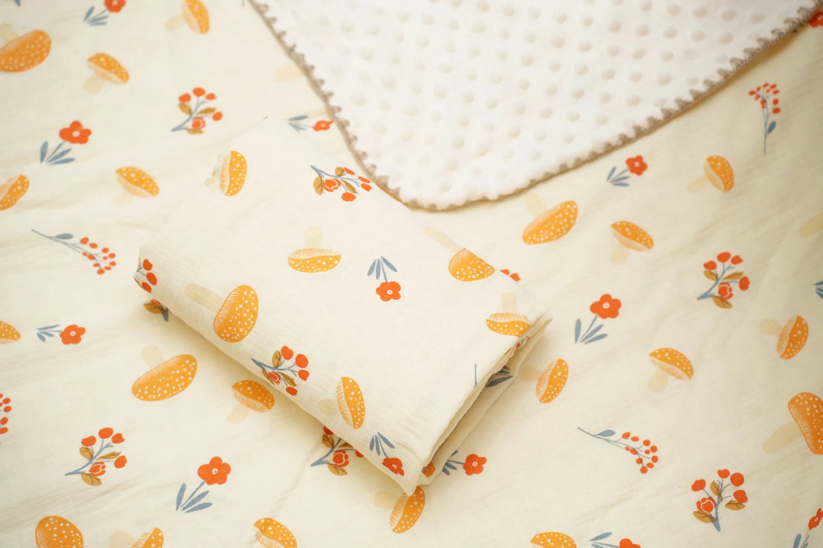Baby Bear Print Cotton Gauze Swaddle Blanket
