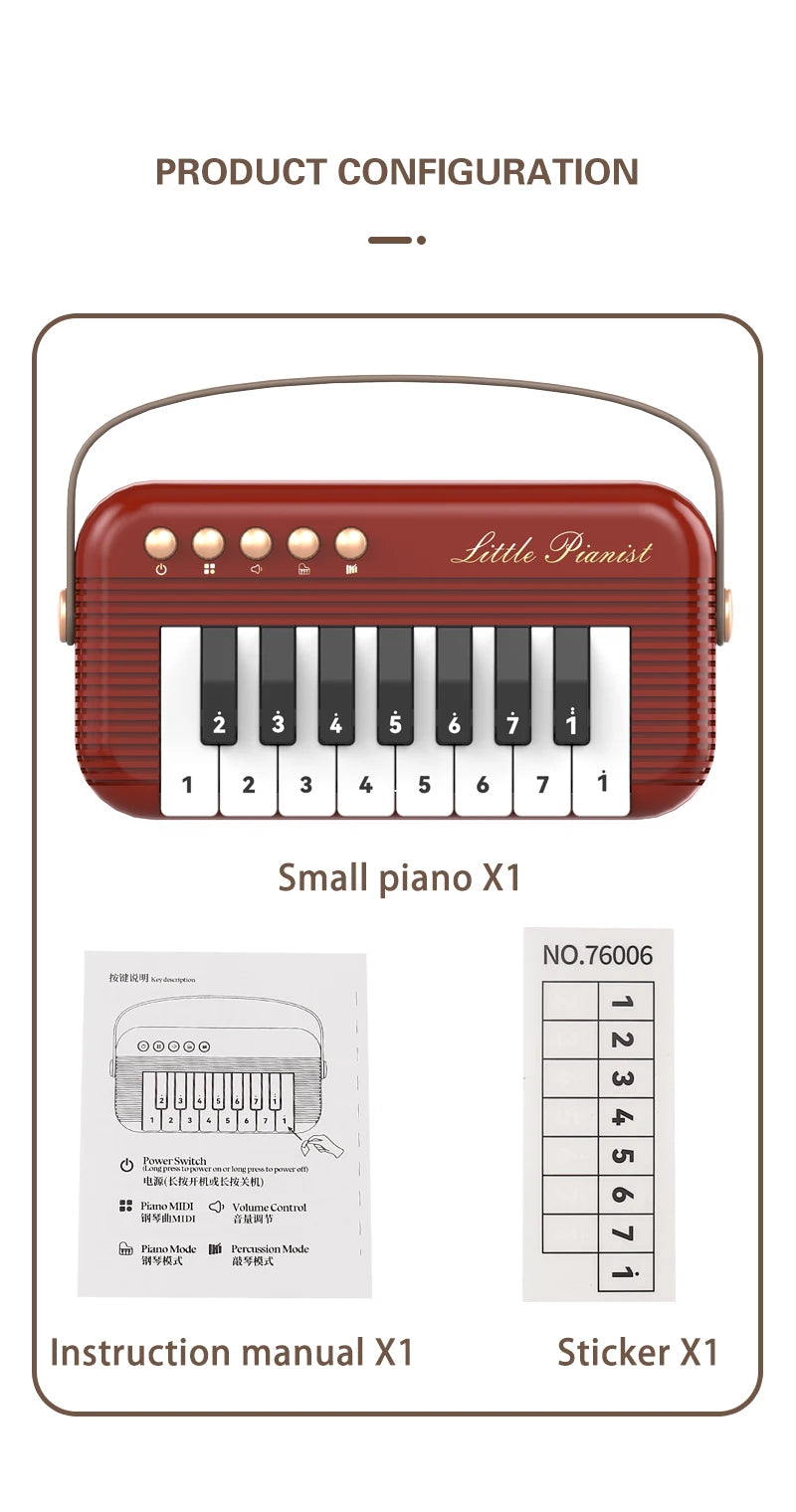 Portable Mini Piano Keyboard for Kids – Early Learning Musical Toy