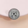 An enamel pin featuring a stylized yawning cat design and the text Always Sleepy Club Honored Member