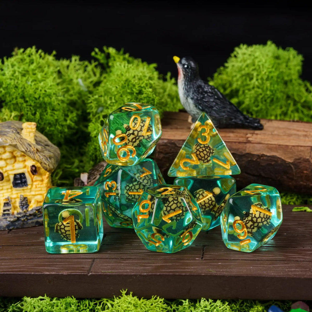 Cute Animal Resin Polyhedral Dice Set