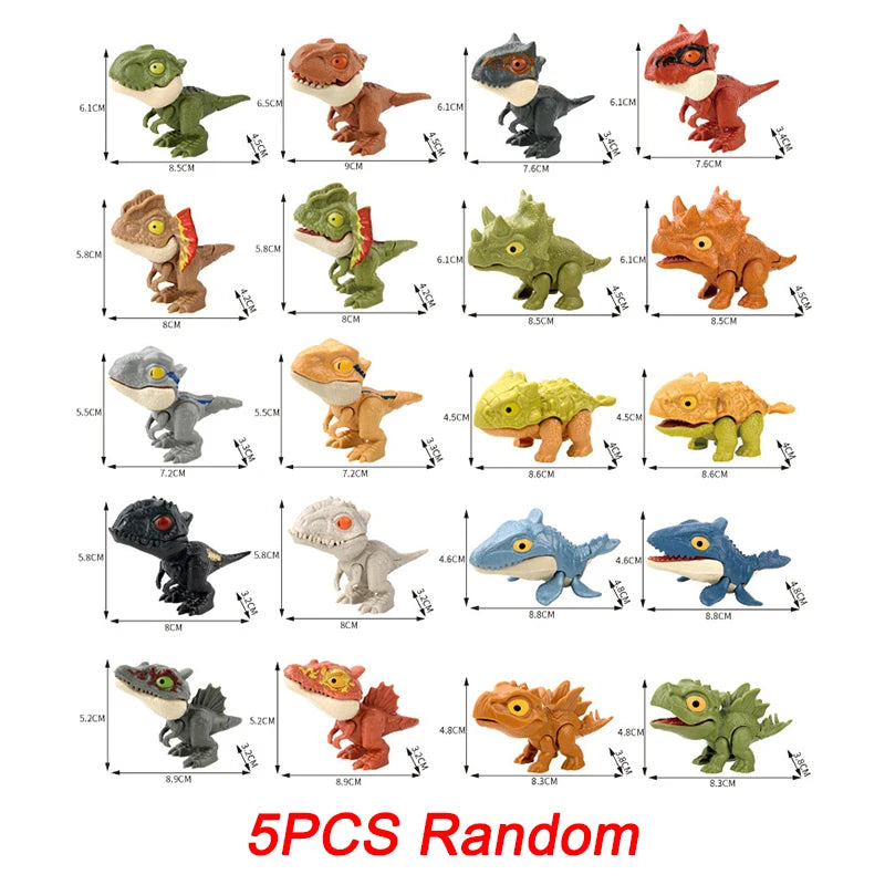 Finger-Biting Dinosaur Toy with Movable Joints
