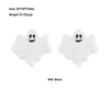 A white silicone ghost bead used for jewelry making.