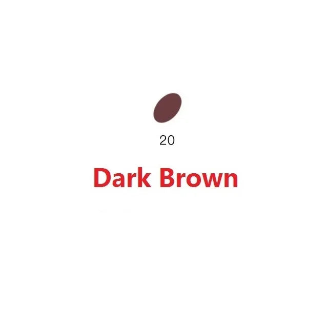 A dark brown polymer clay color swatch labeled 20 Dark Brown.