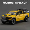 A yellow Mammoth pickup truck model is shown in a side view against a gray background.