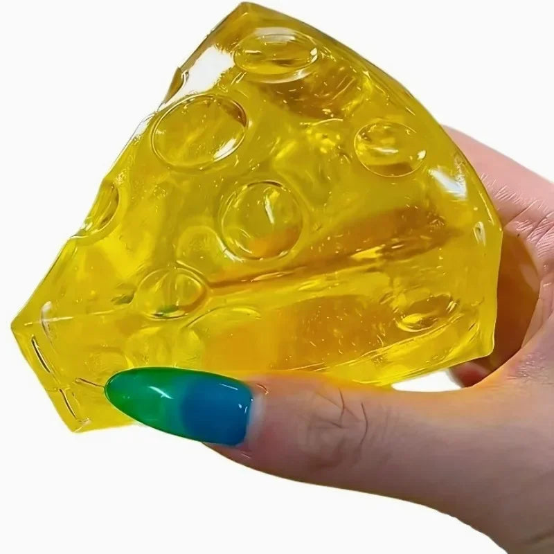 Squishy Mochi Cheese Fidget Toy for Stress Relief