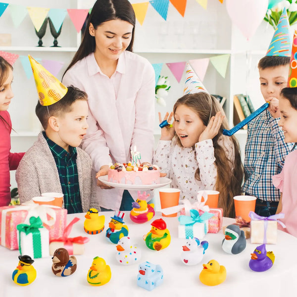 Mini Rubber Duck Set - 60 Unique Designs for Bath and Play