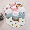 6-Layer Muslin Cotton Baby Bibs with Waterproof Backing