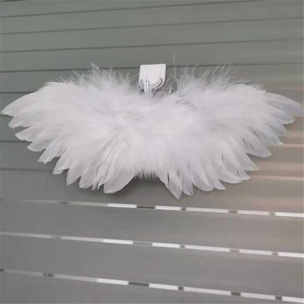 White mini feather angel wings for dolls and crafts