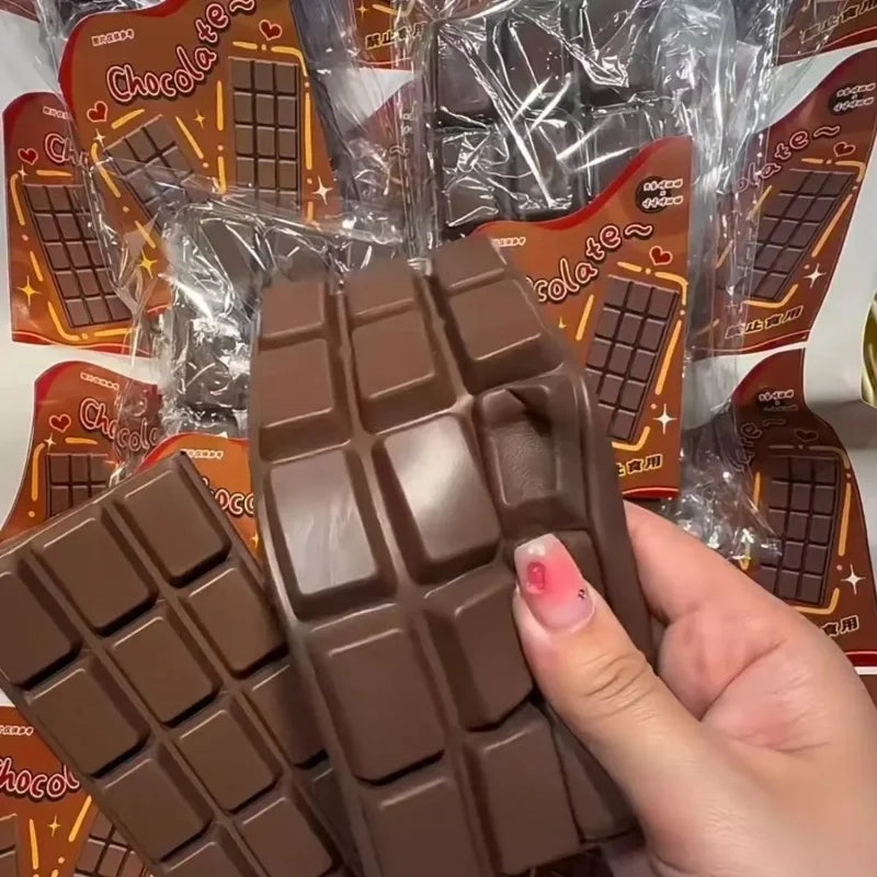 Chocolate Shape Squishy Stress Relief Toy – Slow Rebound Sensory Fidget for Adults