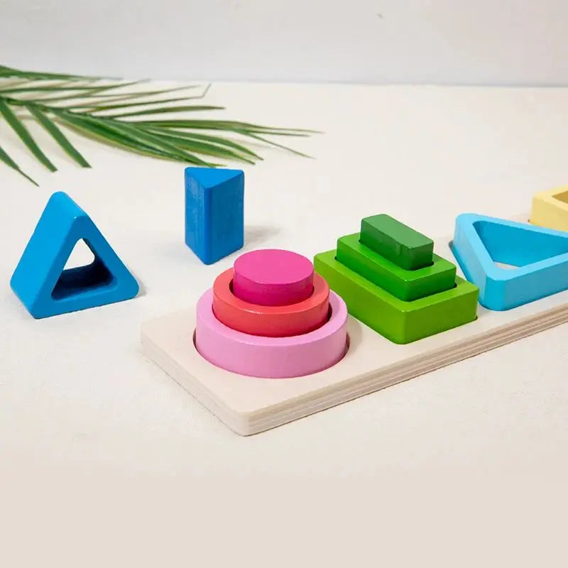 Montessori Wooden Sorting & Stacking Toy for Toddlers