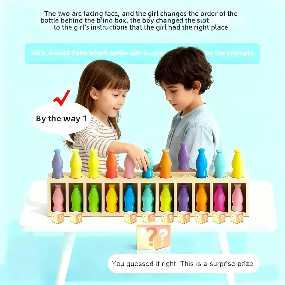 Wooden Bottle Guessing Game for Kids & Family