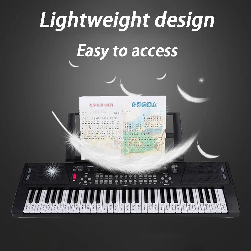 61-Key Portable Electronic Keyboard for Kids with Teaching Features