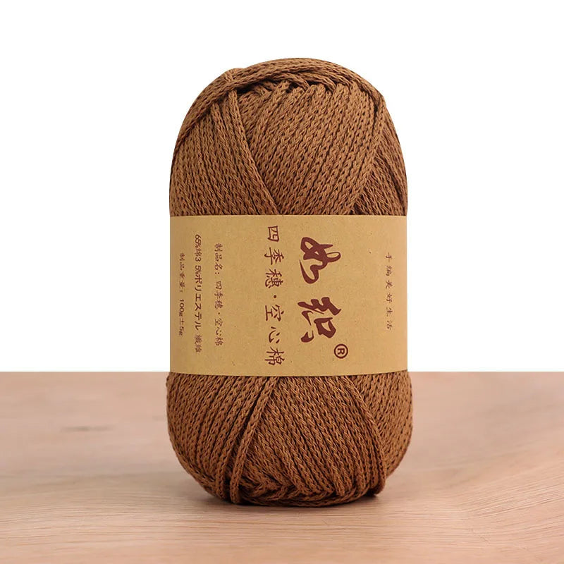 Soft Cotton Blend Crochet Yarn – 85m per Roll