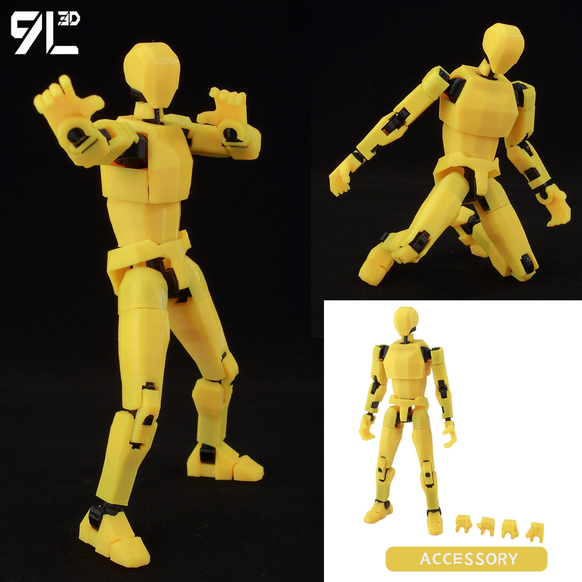 Anime-Style Articulated Dummy Figure with Display Stand