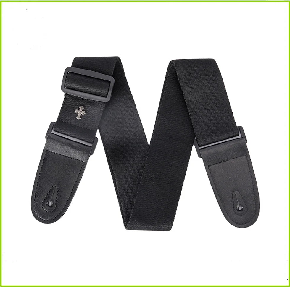 Vintage Woven Guitar Strap with Cross Detail