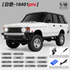 White 1:18 scale Ranger Rover RC crawler truck with various accessories shown.