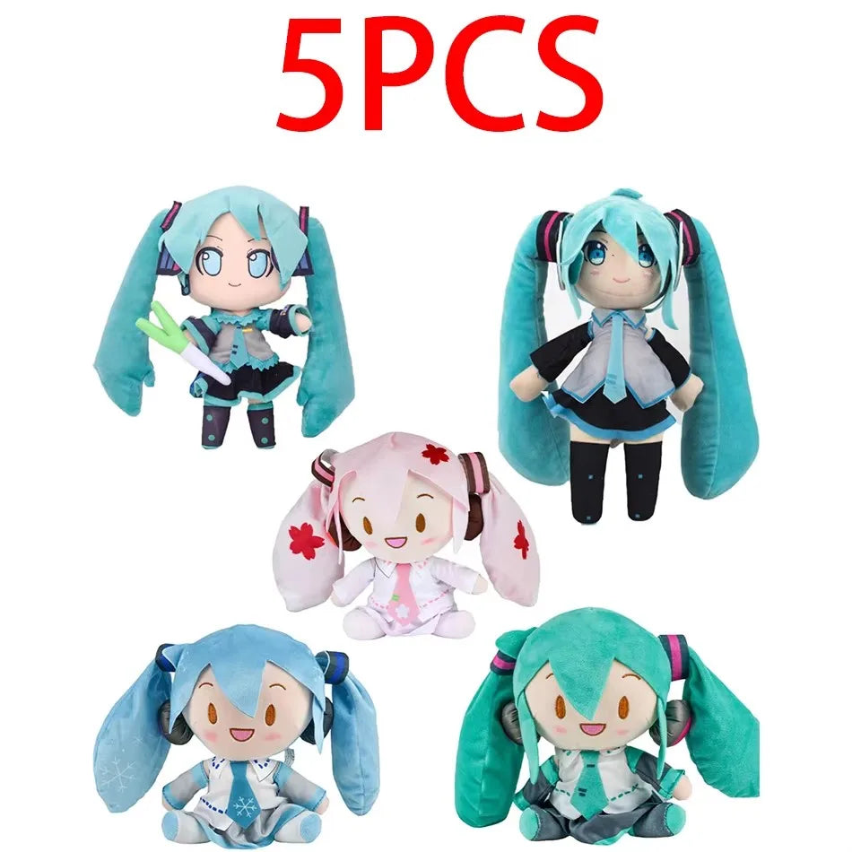 Hatsune Miku Plush Doll – Cute 20cm Anime Sitting Figure