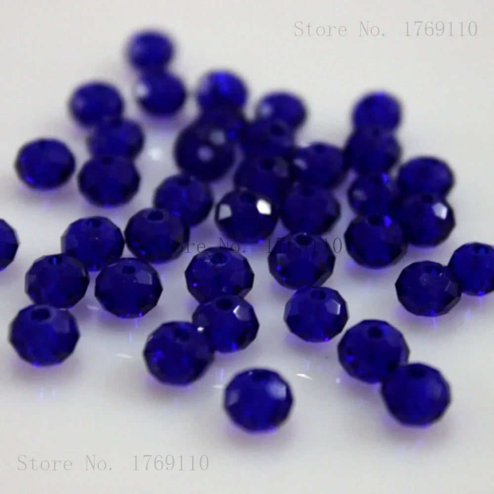 Faceted Crystal Glass Rondelle Beads for Jewelry Making