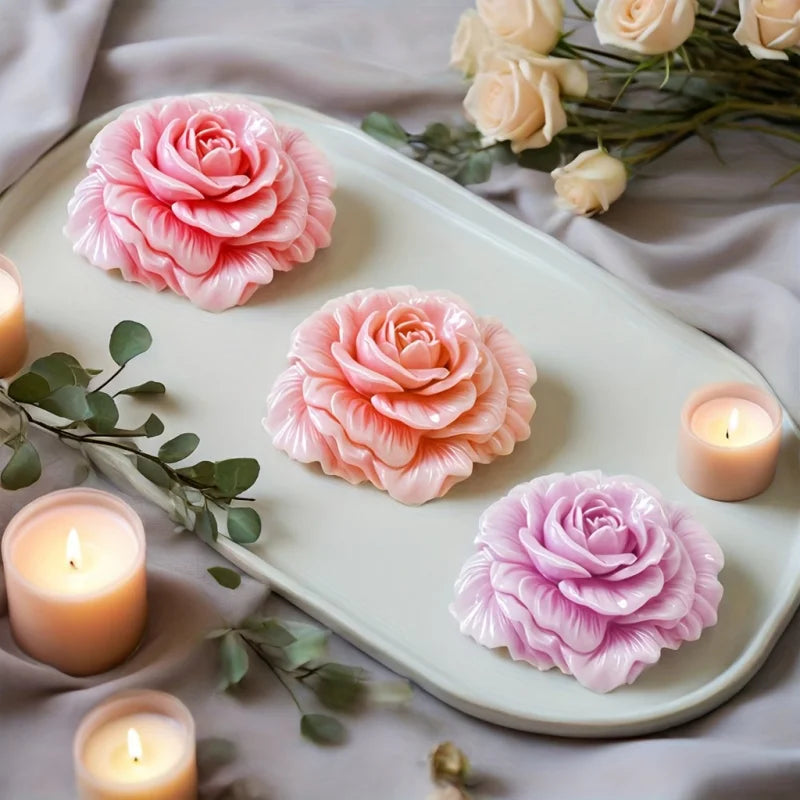 3D Rose Silicone Mold for Candle, Soap & Resin Crafts