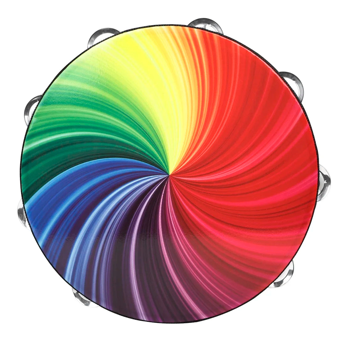 Professional Wooden Tambourine with Double Row Jingles