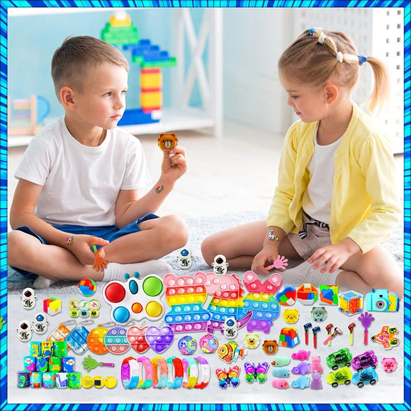 Party Favor Assortment with Snap Bracelets and Fidget Toys