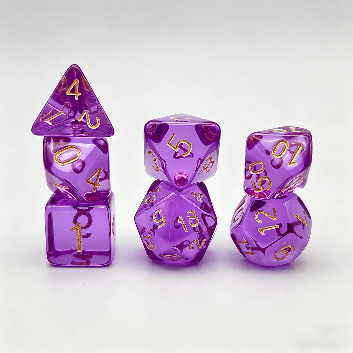 Translucent Green Polyhedral Dice Set (7-Piece)