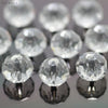 Round clear crystal glass beads used as spacers for jewelry making