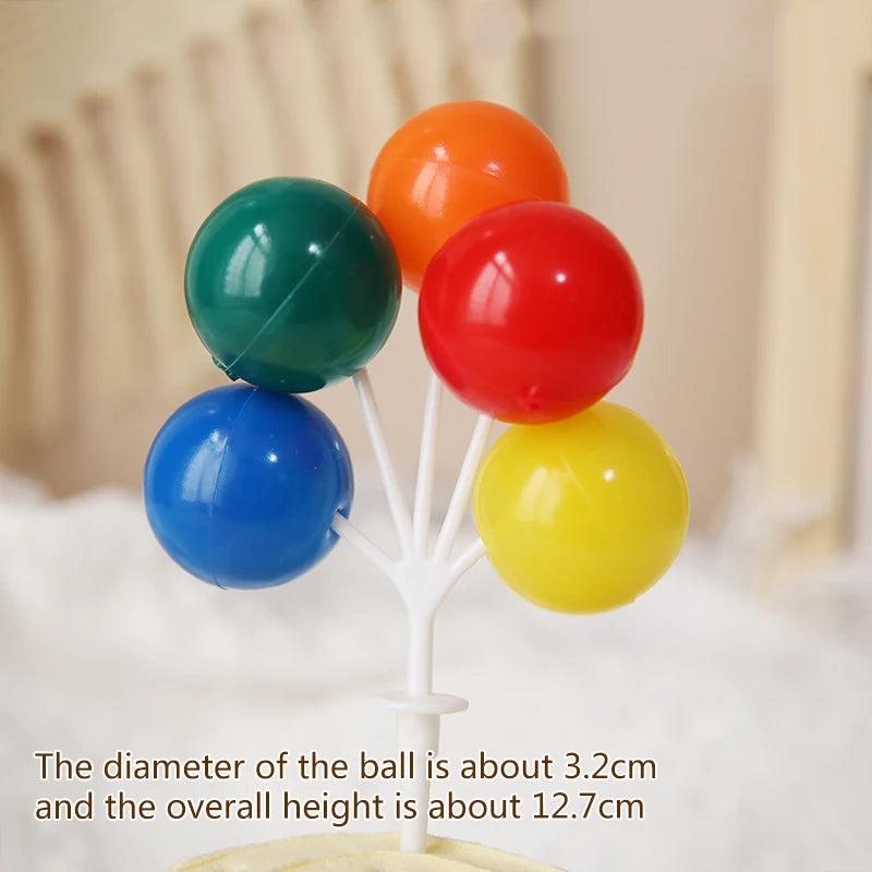 Colorful Plastic Cake Toppers for Birthday Parties & Desserts