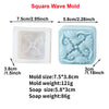 Square wave mold showing the mold and finished soap size dimensions.