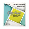 Packaging for QA170 Acoustic Guitar Strings Medium 012-053 in Bronze with a full bright tone designation.