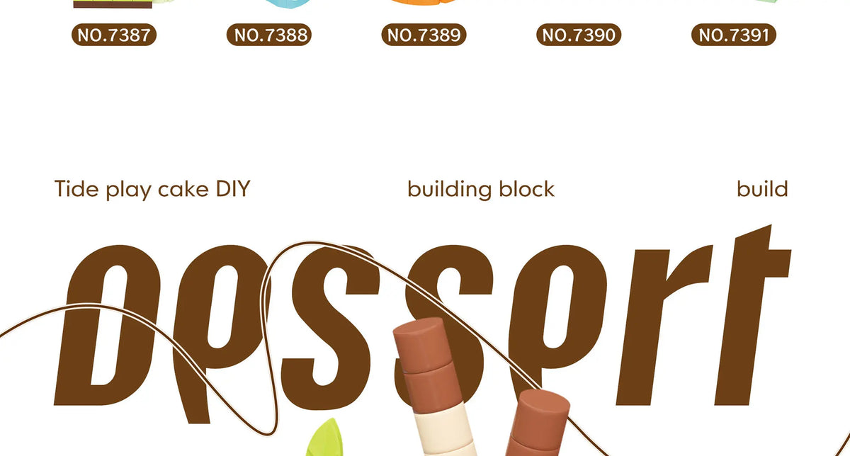 Cake-Shaped Building Block Set for Creative Home Décor