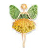 Ballerina Dancer Rhinestone Brooch for Women